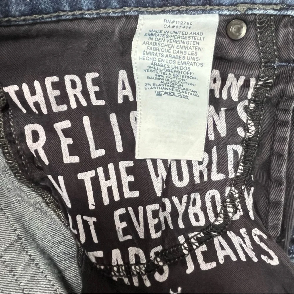 True Religion x Manchester United Men’s 31‎ Jack Super Skinny Jeans Blue